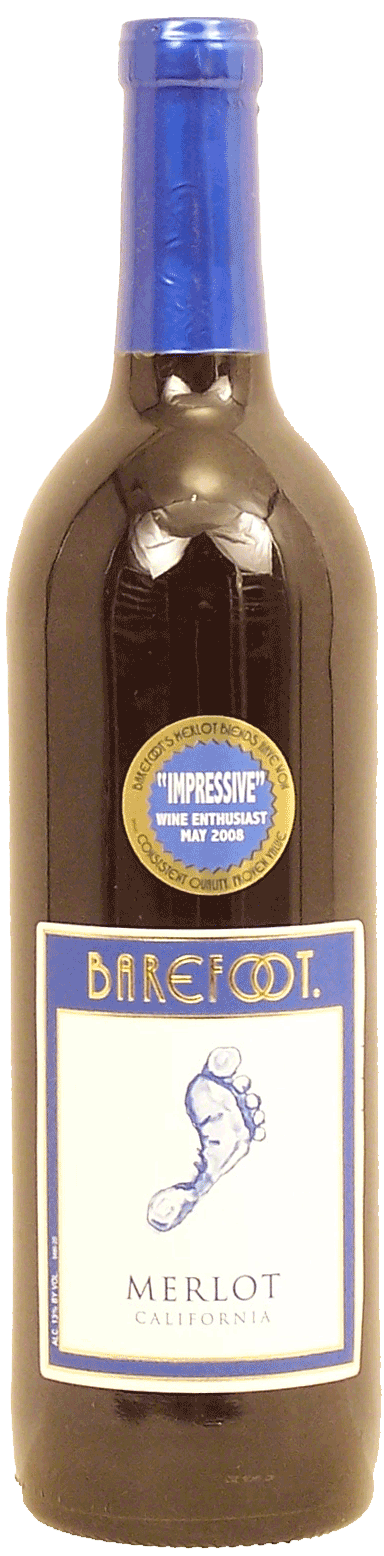 Barefoot  merlot wine of California, 13% alc. by vol. Full-Size Picture